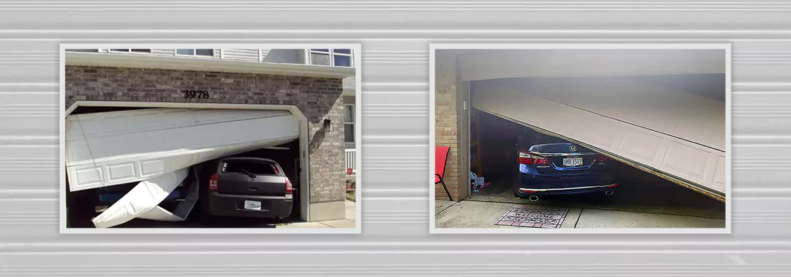 Repair Commercial Garage Door Got Hit By A Car in Bloomington, Illinois